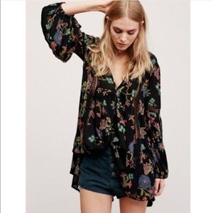 Free People Just The Two Of Us Floral Tunic